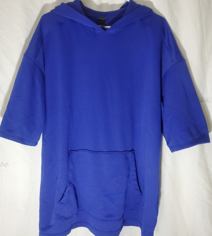Shirt Sleeve Pullover Hoodie with Print